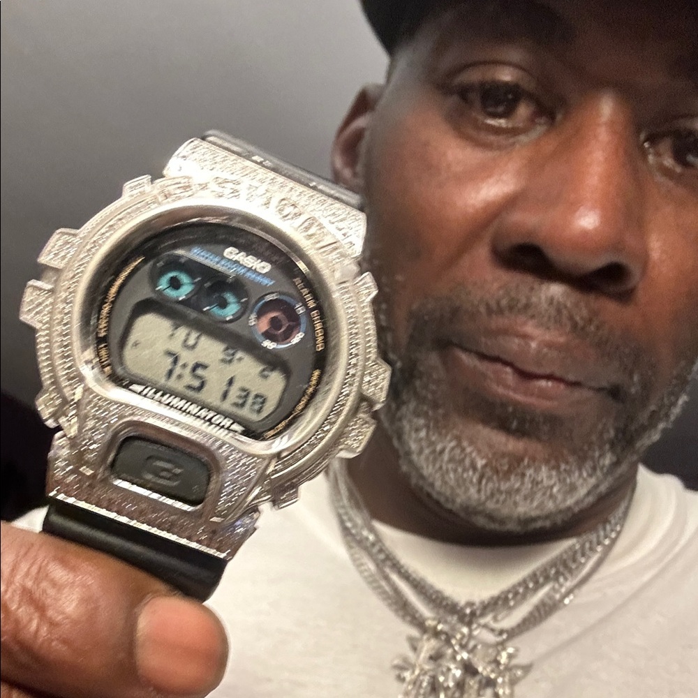 Casio Silver and Black Digital Smartwatch
